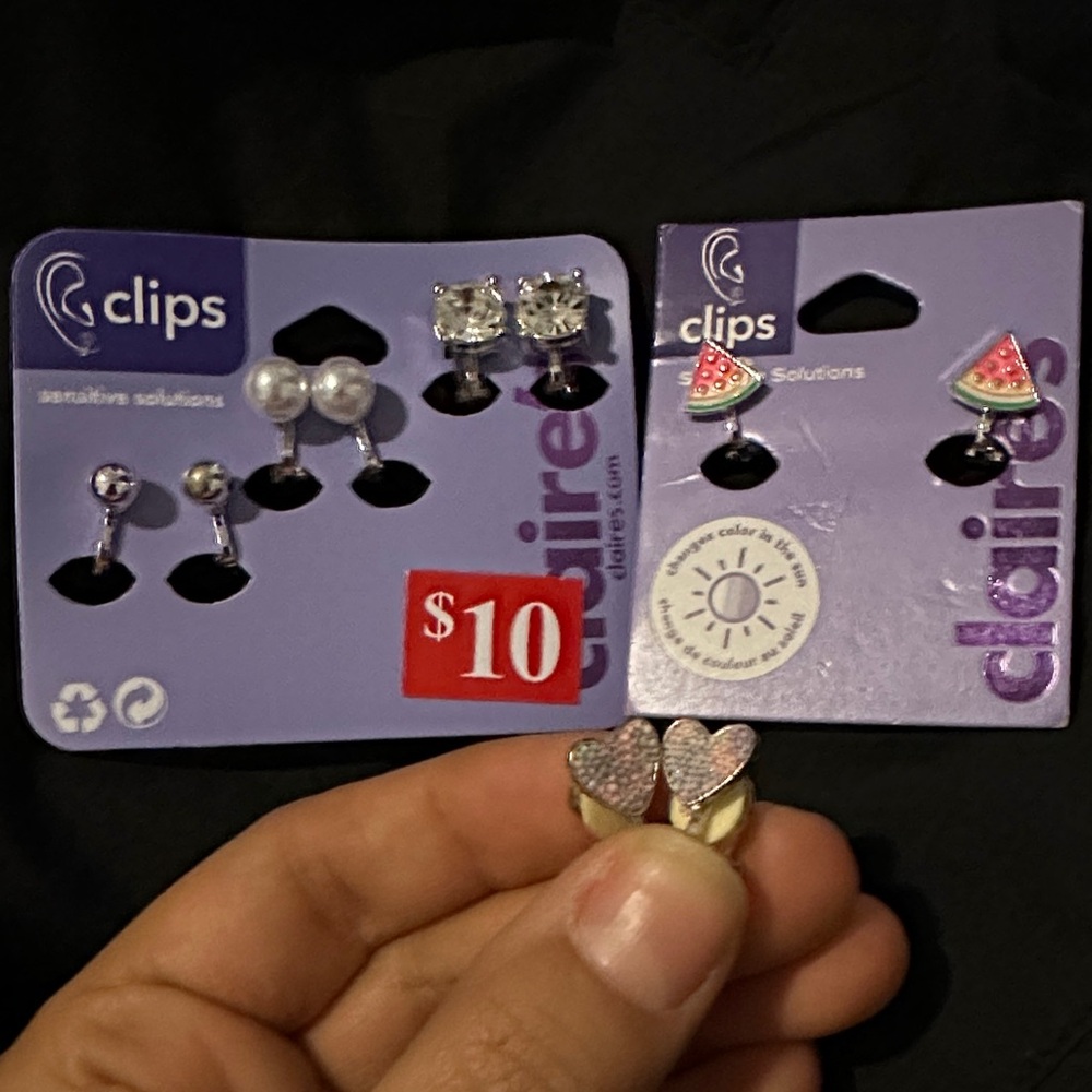 Claire’s clip-on earrings bundle